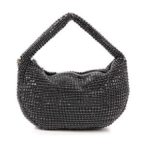 Rhinestone Crescent hand Bag – Glam Statement Piece(black)